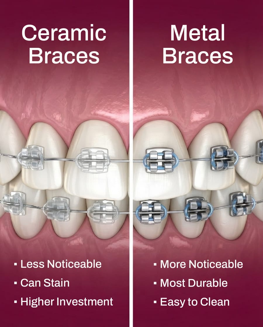 Dentist adjusting braces at Ooi Dan Rakan